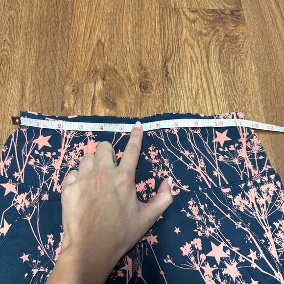 Sweaty Betty The Power Legging Yoga Pants XS Green Pink Star Floral Side Pocket - Picture 9 of 11